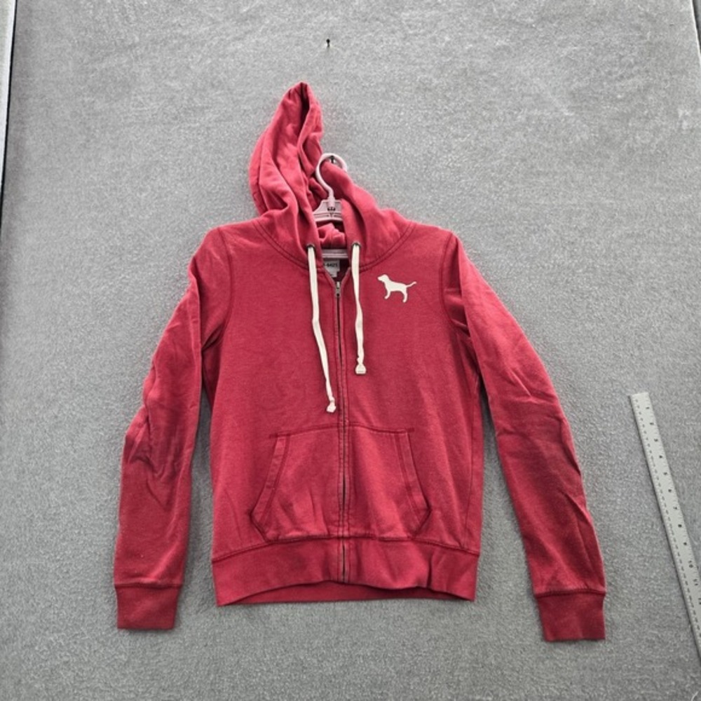 Victoria's Secret PINK Women Hoodie M Red LOVEâ Activewear Logo Drawstring